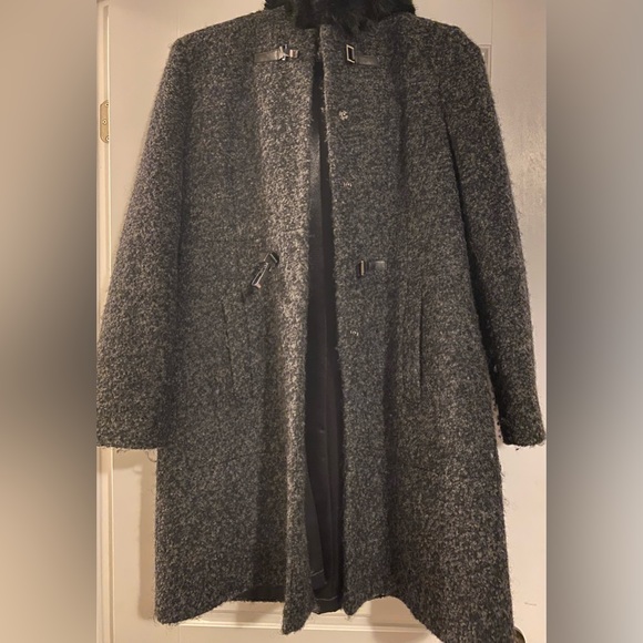 Novelti Grey Wool Full Length Dress Coat size 10 - Picture 2 of 11